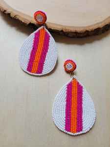Stylish Women's Fashion Earring Handmade Beaded Embroidered <b>Jewelry</b> Cross-<b>Stitching</b> & Needlework Crafts - Product Image 4