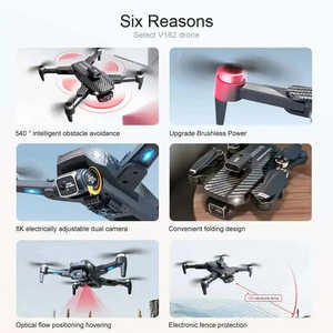 Drone professionnel V162 8K HD à double caméra FPV, longue portée, avec évitement d'obstacles, idéal pour les débutants en livraisons commerciales, tout neuf - Product Image 5