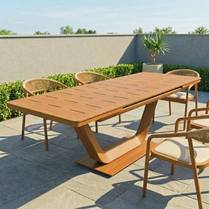 NUOVO Set <span class=keywords><strong>da</strong></span> Pranzo per Esterni Brio Moderno in Alluminio per Ristoranti e Hotel con Design Ecologico Resistente ai Raggi UV per Giardino e Prato - Product Image 3