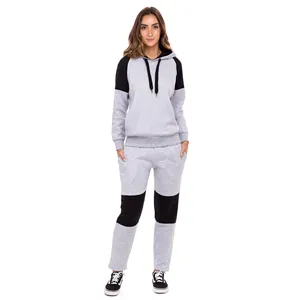 Vêtements décontractés pour femmes ensemble de survêtement pull tissu doux polaire attrayant durable filles ensemble de survêtement 2 pièces ensemble de tract