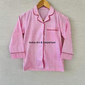 Nuevo Conjunto de Pijama de Algodón para Niños, Hermoso Conjunto de Pijama de Algodón Estampado Indio, Ropa de Dormir 100% Algodón - Product Image 2