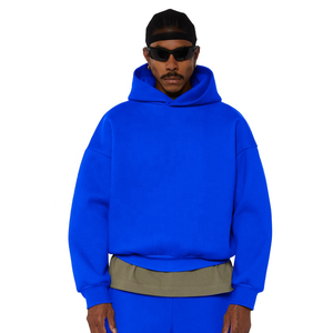 Sweat à capuche doux d'hiver brodé chaud à manches longues-Style urbain tendance Confortable Coton mélangé Coupe surdimensionnée Doublé Vêtements d'extérieur - Product Image 1