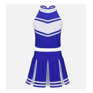 Ensemble d'uniformes de pom-pom girl avec jupe deux pièces imprimée par sublimation et haut Vente en gros de vêtements de performance pour équipes de sport - Product Image 6