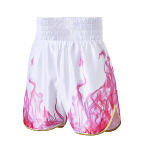 Pantalones cortos de boxeo para mujer con ajuste personalizado para peleas y ropa de gimnasio Tela transpirable OEM con etiqueta privada e impresión de logotipo - Product Image 2