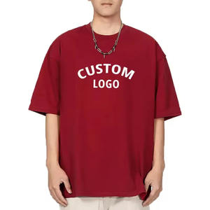 T-shirt surdimensionné pour hommes avec logo imprimé par transfert personnalisé coupe numérique souple poids lourd 100% coton épaule longue longueur tricotée - Product Image 1