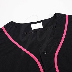 Camiseta de béisbol de poliéster 100% en tamaño adulto, camiseta personalizada, camiseta de uniforme de béisbol de equipo deportivo de Color sólido - Product Image 3