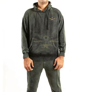 Chándales de hombre lavado ácido sólido con logotipo personalizado, venta directa de fábrica, chándales de lavado ácido para mujer - Product Image 2