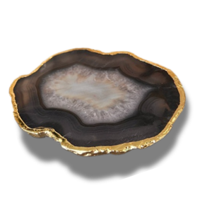 Tranche naturelle pierre précieuse sculptée agate pierre caboteur fait à la main Portable Premium cristal boisson Feng Shui forme irrégulière noël - Product Image 5