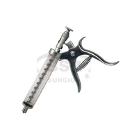 Pistolet d'injection vétérinaire double seringue réglable et durable Luer Lock/Luer Slip pour animaux d'élevage, facile à utiliser, 10ml/20ml/50ml