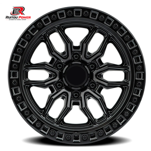Rines Forjados Todoterreno con Diseño Cóncavo Profundo en Negro para SUV y Camionetas, 17, 18, 20, 22 Pulgadas, 5x127, 6x139.7, 8x165.1 - Product Image 3
