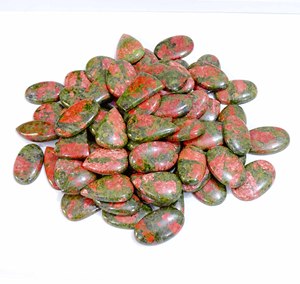 Cabujón de piedras preciosas sueltas de jaspe Unakite Natural de alta calidad AAA +, forma de mezcla de piedras preciosas sueltas y piedras preciosas de tamaño para la fabricación de joyas - Product Image 3