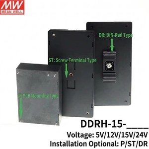 Alimentation électrique sur rail DIN <span class=keywords><strong>MW</strong></span>, 15W, haute fiabilité, entrée ultra large 150~1500Vdc, <span class=keywords><strong>convertisseur</strong></span> DC DC 12V, alimentation DDRH-15-12DR - Product Image 3