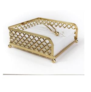 Flat Napkin Holder Metal Kitchen Napkin Holder with Weighted Tension Arm Rustic <b>Tissue</b> <b>Paper</b> Dispenser for Countertop Table - Product Image 3
