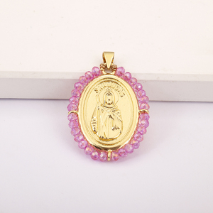 Qiku Công Giáo St Jude Mặt Dây Chuyền CZ Saint Jude <span class=keywords><strong>Thaddeus</strong></span> Cứu Trợ Tôn Giáo Đồ Trang Sức Quyến Rũ Cho Vòng Cổ Làm DIY - Product Image 2