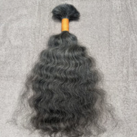 Extensions de cheveux humains indiens vierges à cuticules intactes, provenant d'un seul donneur, de bonne qualité, couleur sel et poivre, trame fine, double trame machine, anti-chute
