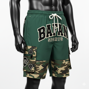 Shorts de Baño para Hombre de Poliéster Verde Oscuro de Alta Calidad, Ligeros, de Secado Rápido, Transpirables, con Cintura Elástica, Bolsillo con Camuflaje y Bordado - Product Image 5