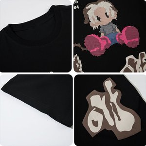 เสื้อยืดผ้าฝ้าย100% สำหรับผู้ชายทรงสลิมฟิตพิมพ์ลายตัวอักษร3D ออกแบบได้ตามต้องการ - Product Image 2