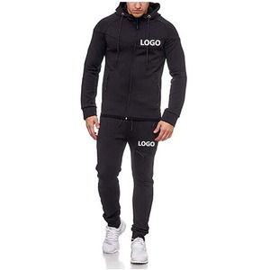 Personalizado 100% algodón hombres pulóver de gran tamaño Unisex sudaderas con capucha conjunto hombres chándal sudaderas tela de satén de punto 100% algodón con capucha - Product Image 1