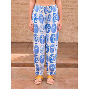 Pantalon ample et respirant pour femme, taille élastique, coupe mi-haute, effet froissé, 3XL - Product Image 2