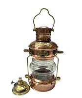 Lanterne Nautique Antique en Laiton Faite à la Main, Métal Doré, Logo Personnalisé Imprimé UV, Décoration d'Intérieur pour Cadeau de Noël, 4,5x10 Pouces