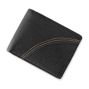 Portefeuille en cuir véritable pour homme, classique, noir, souple, avec poche à monnaie, porte-cartes de crédit, haute qualité, logo et design personnalisés, OEM - Product Image 2