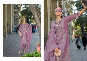 ชุดซอลวาร์ออแกนซ่าผ้านิ่ม & dupatta ดีไซน์แบบเขียวชอุ่มพร้อมงานเย็บปักถักร้อยผู้ส่งออกและผู้จัดจำหน่ายทั่วโลก - Product Image 2