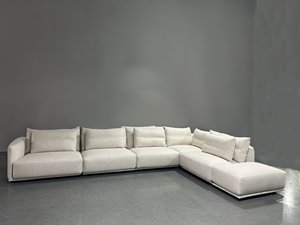 Sofá seccional en forma de L de tela modular de Doha, diseño moderno relleno de espuma para sala de estar - Product Image 2
