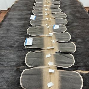 Fermeture en dentelle de qualité de luxe et cheveux frontaux HD dentelle transparente taille 5x5 4x4 Extension de cheveux humains vietnamiens - Product Image 3