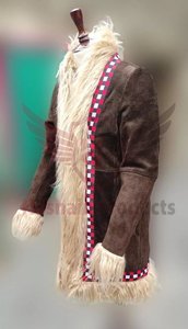 TOPSHOP เสื้อโค้ทยาวสไตล์อัฟกานิสถานแบบย้อนยุค70S เสื้อคลุมหนังกลับสีดำเสื้อเทรนช์โค้ทขนเฟอร์ที่งดงาม - Product Image 5