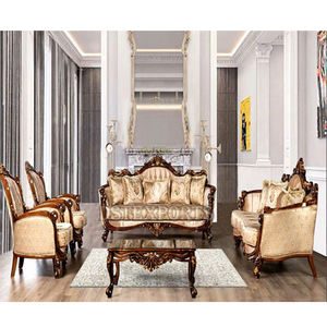 Juego de muebles de vestíbulo de madera de teca de diseño, juego de sofá de 7 plazas hecho a mano, los mejores precios, exportaciones DST, recién llegado, sofá de lujo para sala de estar - Product Image 2