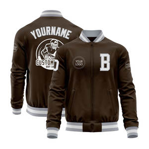 Chaqueta Varsity Premium Personalizada con Cuello Alto y Logotipo Frontal Sublimado para Hombre, Proveedor OEM para Equipos Deportivos, Escuelas y Marcas de Moda - Product Image 4