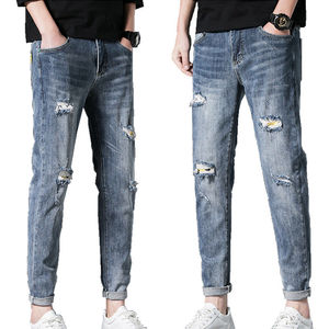 กางเกงยีนส์ทรงสลิมฟิตสำหรับผู้ชายกางเกงยีนส์หลายกระเป๋าใส่2025ใส่สบาย - Product Image 6