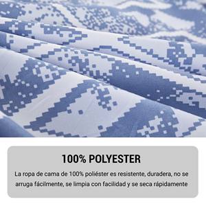 Ensemble de housse de couette moderne à motifs géométriques 100% coton, 3 pièces, avec drap-housse et taie d'oreiller, literie de luxe - Product Image 5