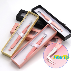 Kit de extensión de pestañas Pinzas de precisión de volumen de acero inoxidable Pinzas de pestañas puntiagudas de viaje para extensión de pestañas - Product Image 5