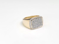 Meilleurs prix – Bagues unisexes en argent sterling fin, style hip-hop, entièrement serties de moissanite VVS taille brillant, sertissage en canal, finition or