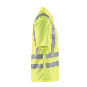 Hi Vis Reflective Anti-Wrinkle Knitted Safety <b>Shirt</b> for Men & <b>Women</b>-Customizable Colors & Logo 100% Cotton Workwear with Pocket - Product Image 2