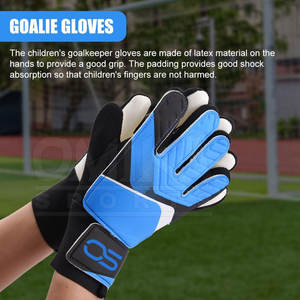 Venta al por mayor de guantes de portero para niños con logotipo personalizado Último diseño para niños hechos de cuero Servicio OEM disponible - Product Image 4