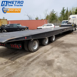 Remorque à trois essieux de 50 tonnes avec feux latéraux pour conteneurs, mini-excavatrices et <span class=keywords><strong>transport</strong></span> polyvalent, directement de l'usine Metro Tow Trucks - Product Image 1
