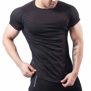 เสื้อยืดแขนสั้นผู้ชายแบบแห้งเร็วเสื้อยืดรัดกล้ามเนื้อทำจากผ้าฝ้าย100% รุ่นเฮฟวี่เวต - Product Image 2