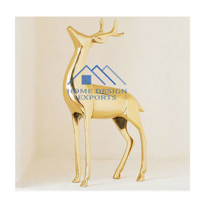 รูปปั้นกวางเรนเดียร์แบบแอบสแตรกต์ประดับโต๊ะทำจากโลหะอลูมิเนียมดีไซน์ที่เป็นเอกลักษณ์ของตกแต่งคริสต์มาสรูปปั้นกวางเรนเดียร์ - Product Image 1