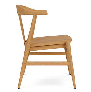 Silla de comedor hecha de marco de madera maciza de teca con color natural y material de alta calidad para uso en interiores y exteriores - Product Image 3