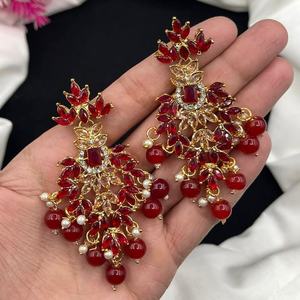 New Arrivals Women's High-grade Ethnic Antique <b>Gold</b> Plated <b>Earrings</b> Fashion Jewelry <b>Sets</b> for Engagement Wedding Anniversary - Product Image 5