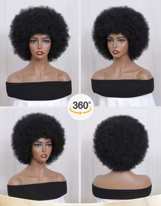In Stock Top Quality Synthetic Afro Curly <strong>Wigs</strong> Heat Resistant Curly <strong>Monofilament</strong> Transparent Luxury Premium <strong>Wig</strong> - Product Image 5