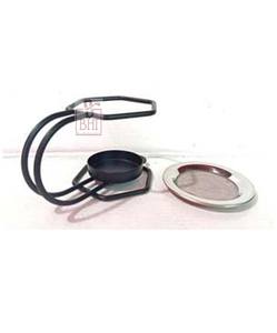 Brûleur d'encens en fer avec couvercle et brûleur d'encens en bois - Product Image 2