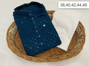 Vente chaude fête de mariage vêtements décontractés rayonne Design Volvo hommes traditionnel et lourd Kurta avec pyjama meilleur fournisseur de qualité - Product Image 3