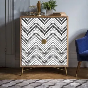 Papel pintado de palo de Damasco blanco y negro círculo ovalado raya autoadhesivo vinilo Deco para sala de estar dormitorio impermeable ignífugo - Product Image 1