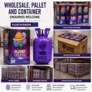 Cilindro de Helio Desechable de Acero de 13L para Inflar Globos |   Baja Presión |   Llena 50 Globos |   Hecho en Europa |   Venta al por Mayor OEM - Product Image 6