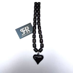 Collier tendance avec pendentif ange en résine multicolore en forme de cœur pour femmes, chaîne de perles artisanale, bijoux et cadeaux tendance - Product Image 4