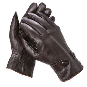 Gants en cuir classiques d'hiver pour femmes, style uni, vente en gros, gants en cuir personnalisés - Product Image 6