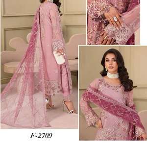 Colección de gasa bordada Ramsha de alta calidad Vol F27 vestidos indios y paquistaníes para mujer gasa Shalwar Kameez - Product Image 2